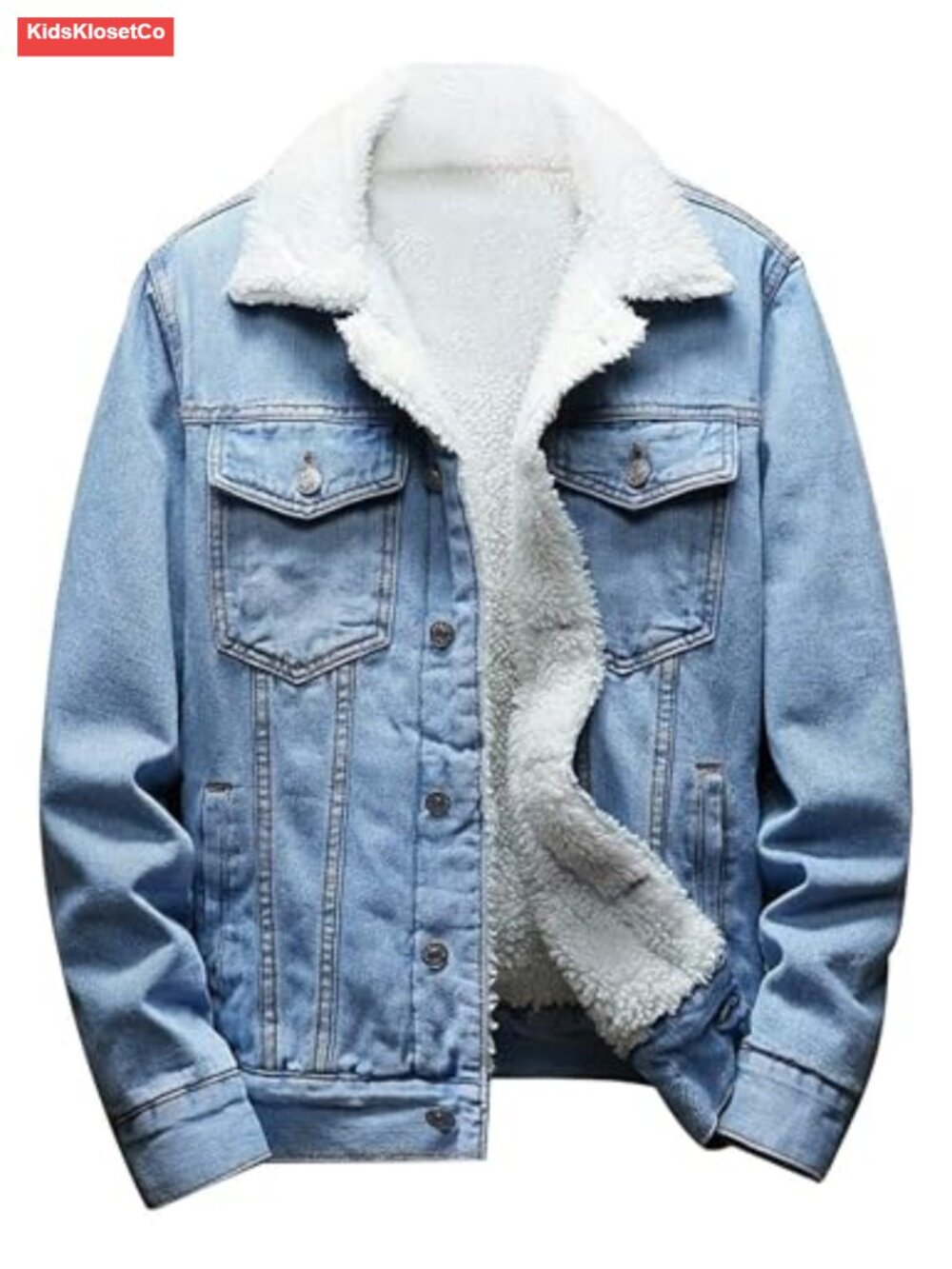 Men's Sherpa Lined Denim Jacket Trucker Jean Jacket Warm Winter
